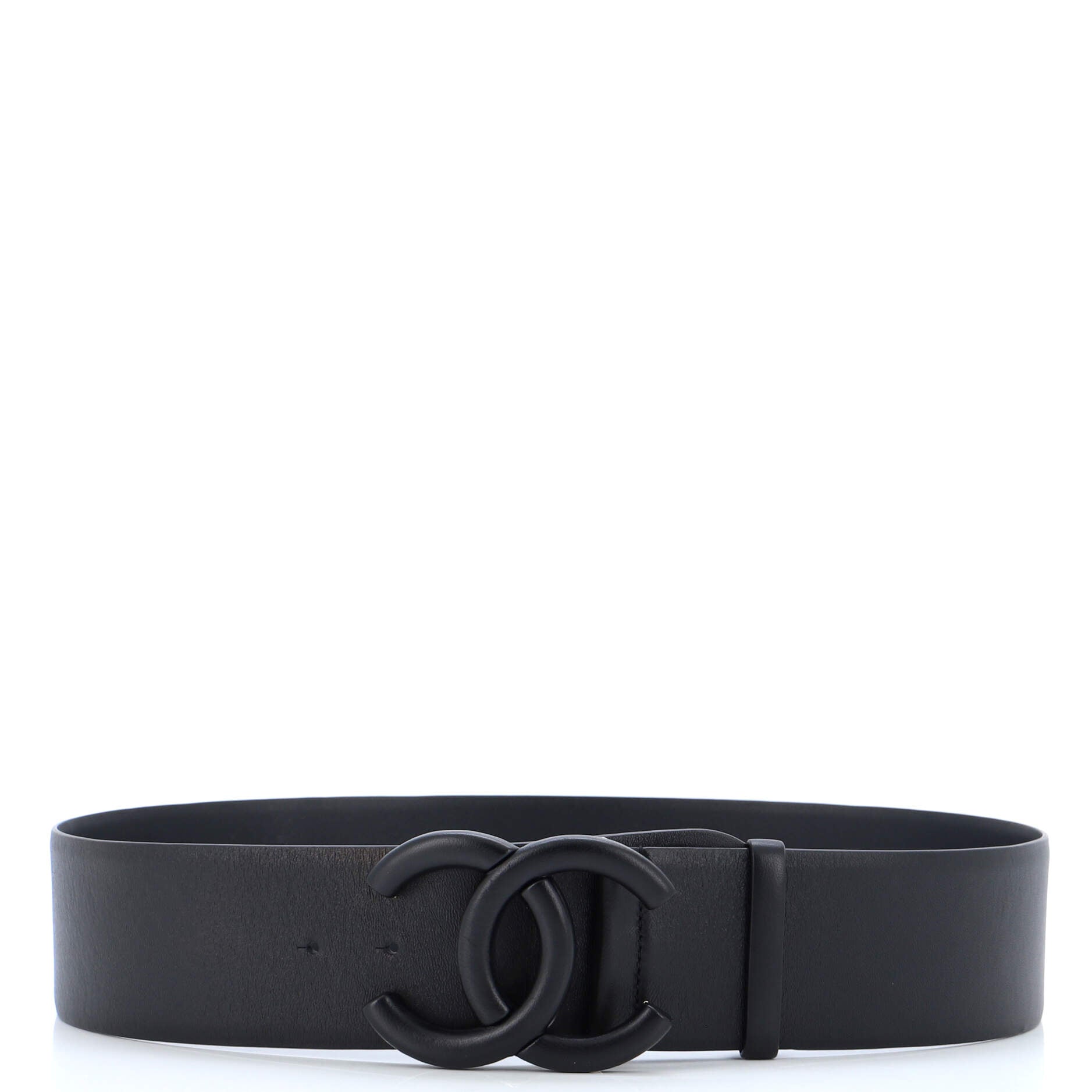 Covered CC Buckle Belt Leather Extra Wide 85