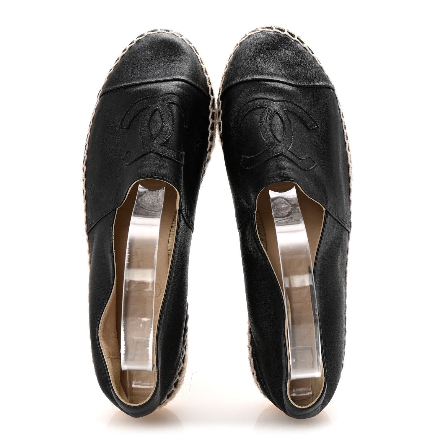 Lambskin CC Espadrilles 37 Black