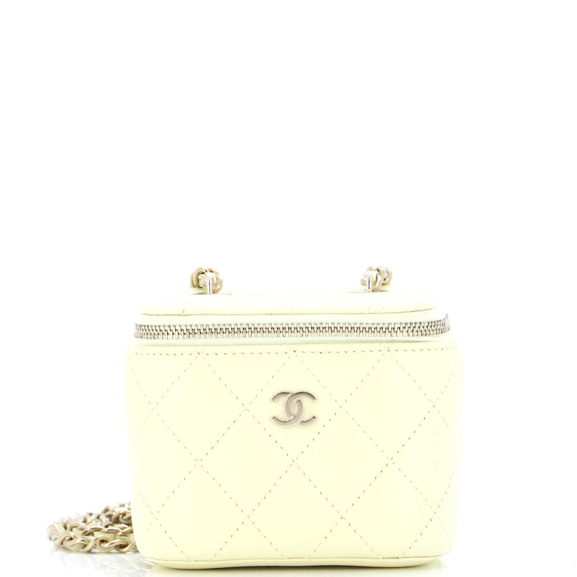 Classic Vanity Case with Chain Quilted Caviar Mini