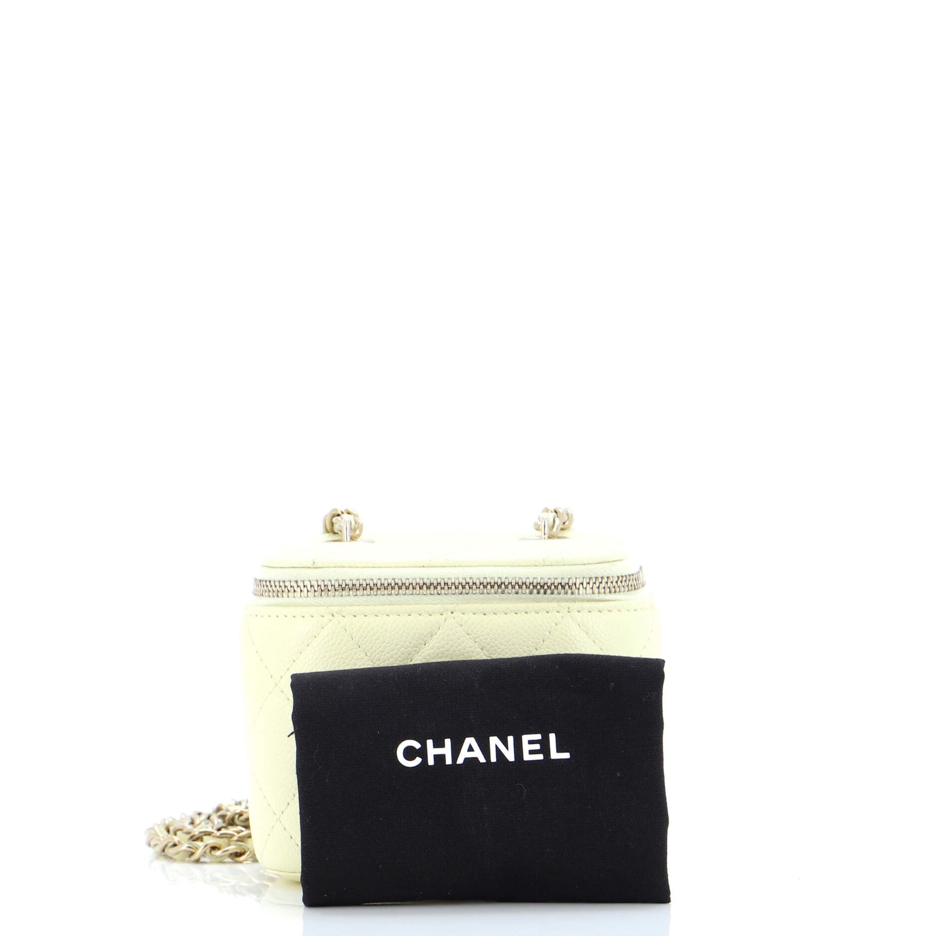 Classic Vanity Case with Chain Quilted Caviar Mini