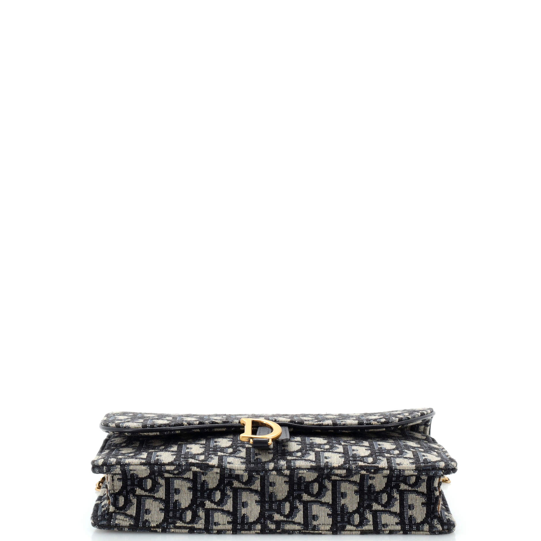 Saddle Chain Clutch Oblique Canvas
