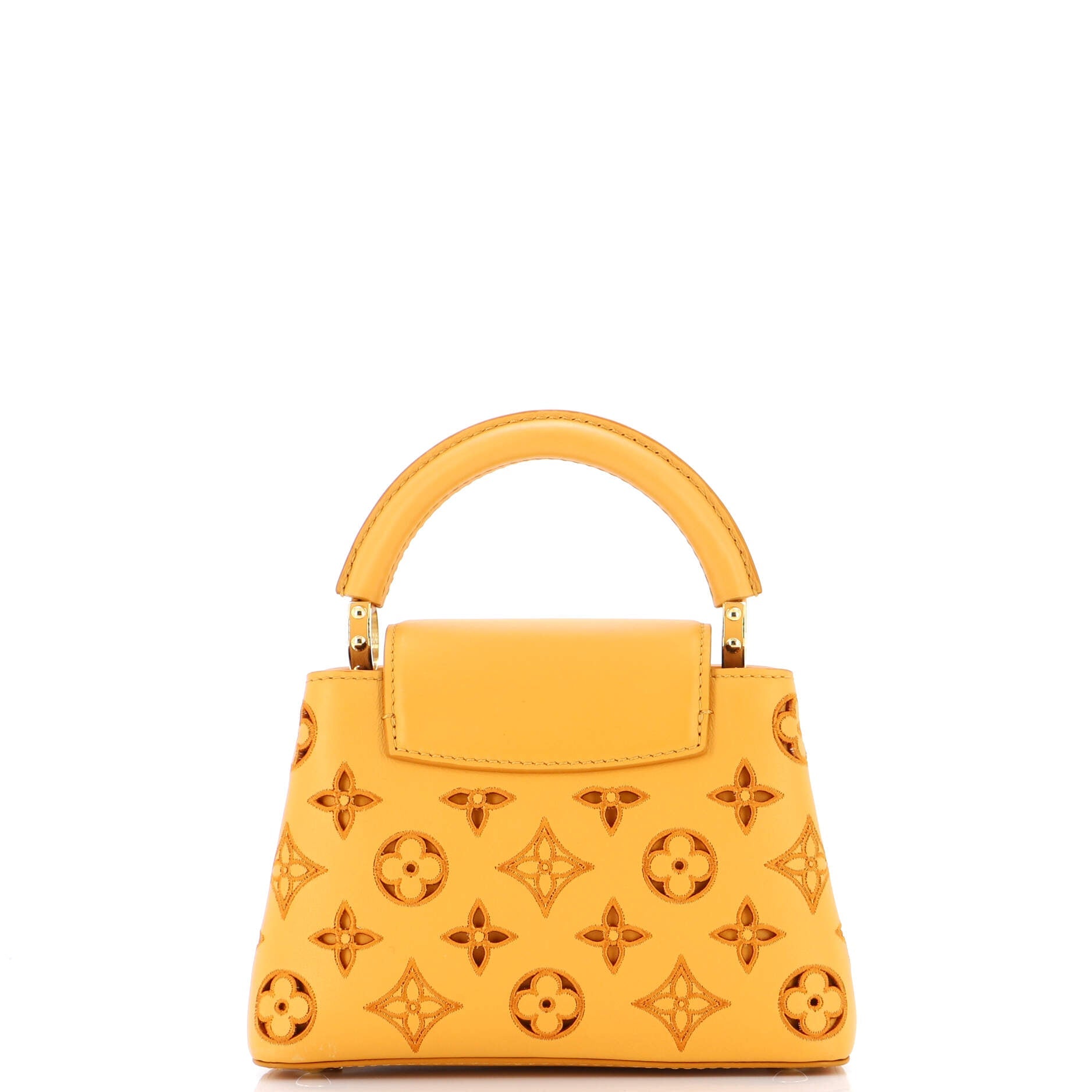 Capucines Bag Monogram Cutout Broderie Leather Mini