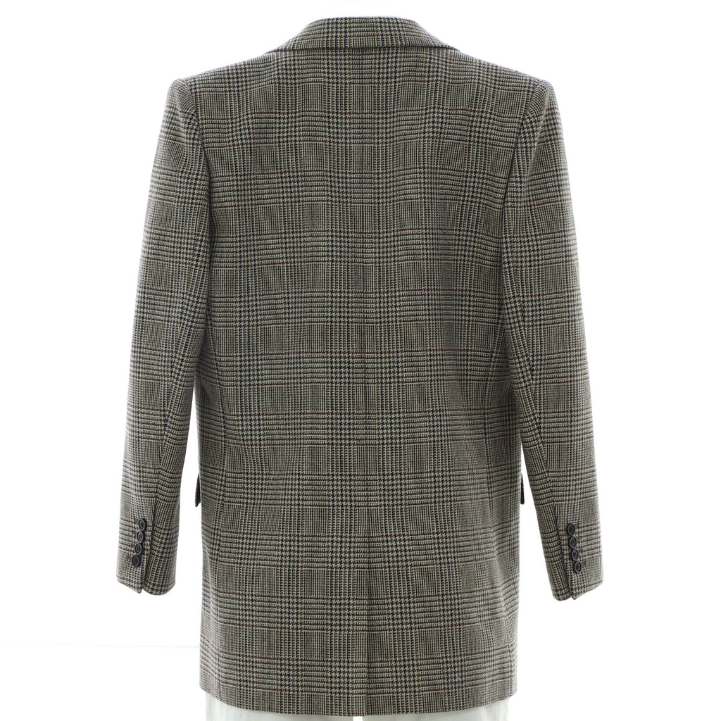 Women's Houndstooth Single Button Blazer Wool Blend