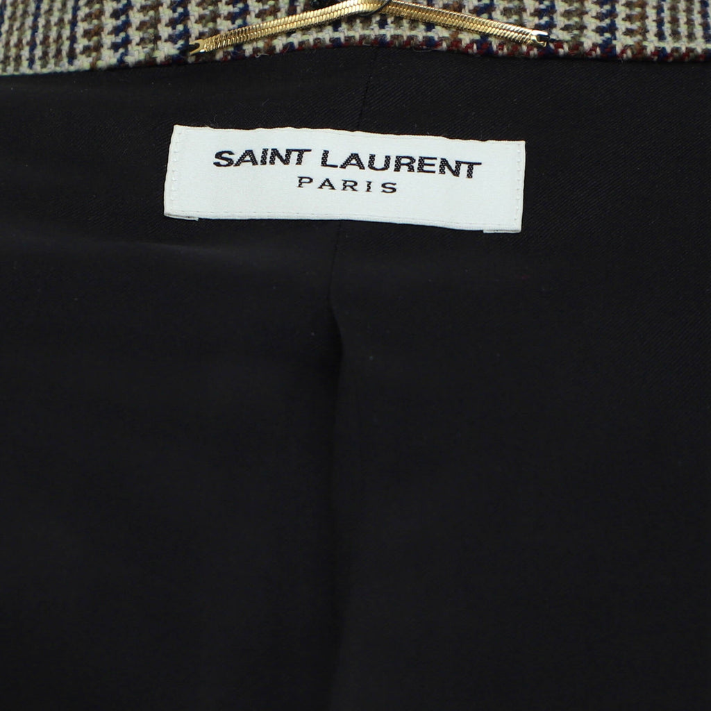 Women's Houndstooth Single Button Blazer Wool Blend
