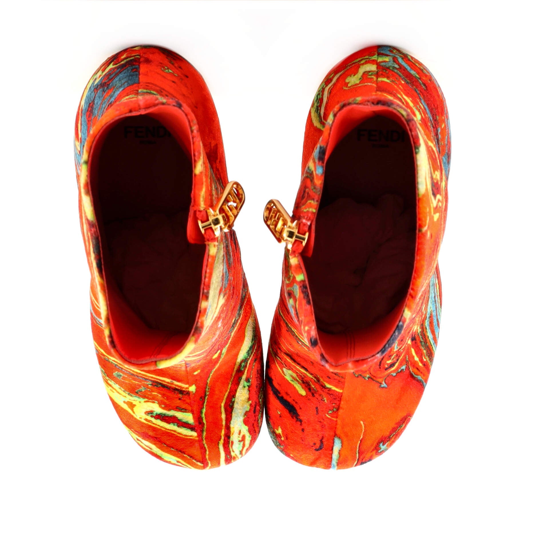 Women's First Ankle Booties Printed Fabric
