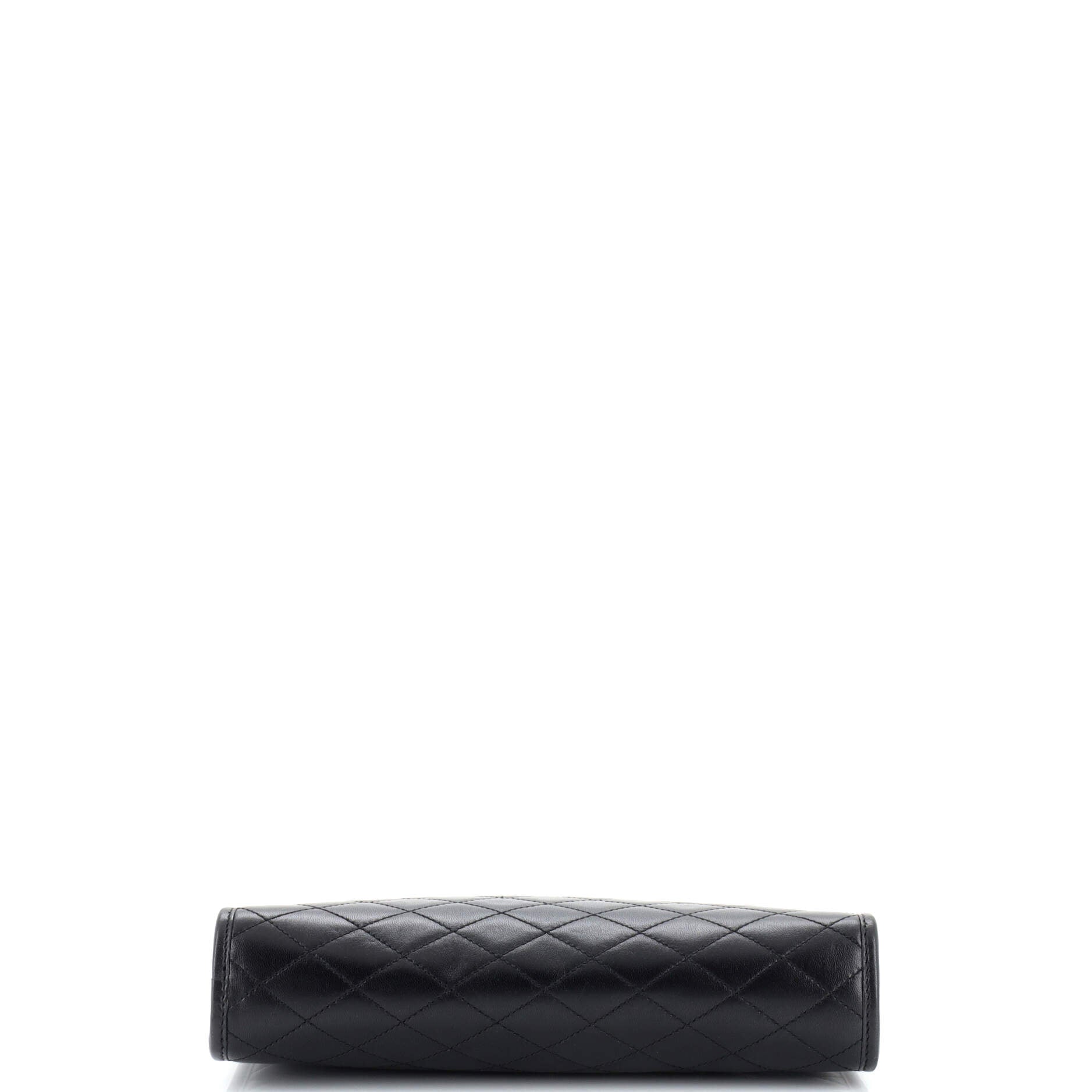 Victoire Chain Clutch Quilted Leather