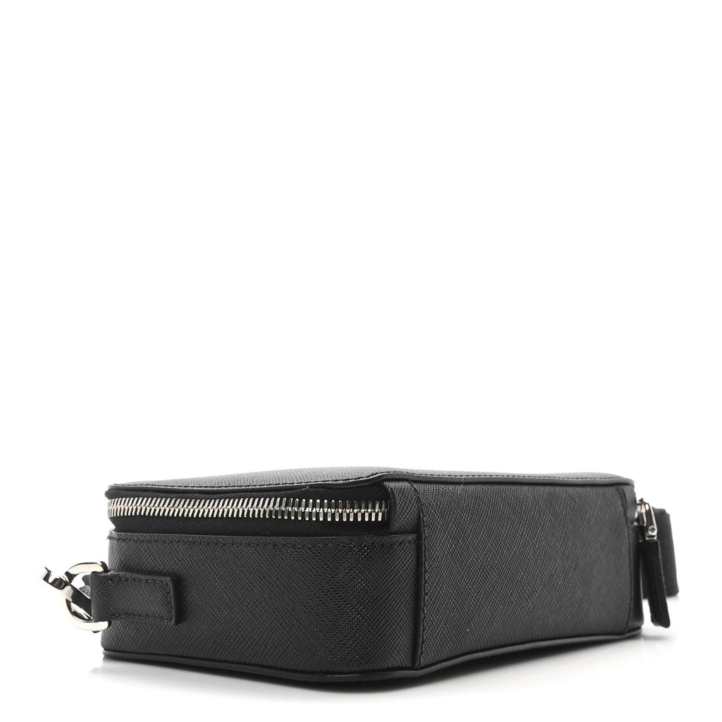 Saffiano Travel Small Brique Crossbody Bag Black