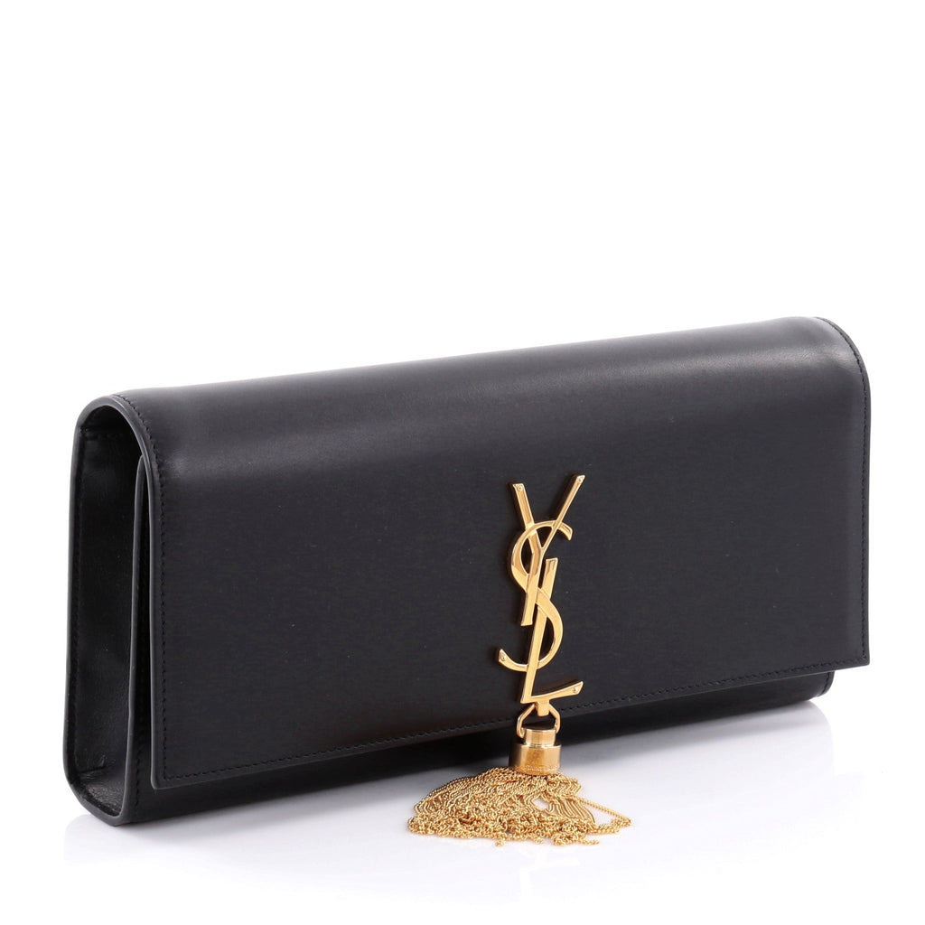 Classic Monogram Tassel Clutch Leather Long