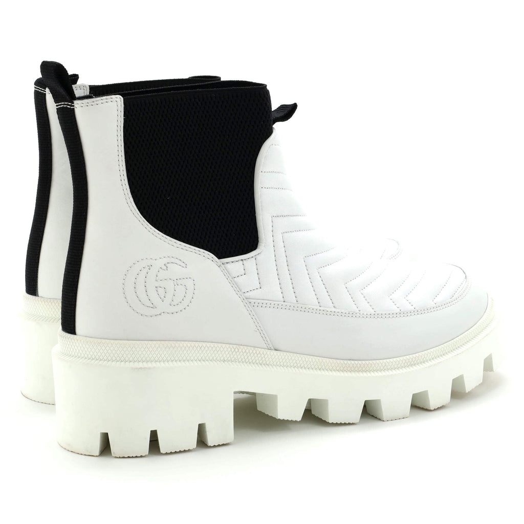 Women's Frances Chelsea Boots Matelasse Chevron Leather