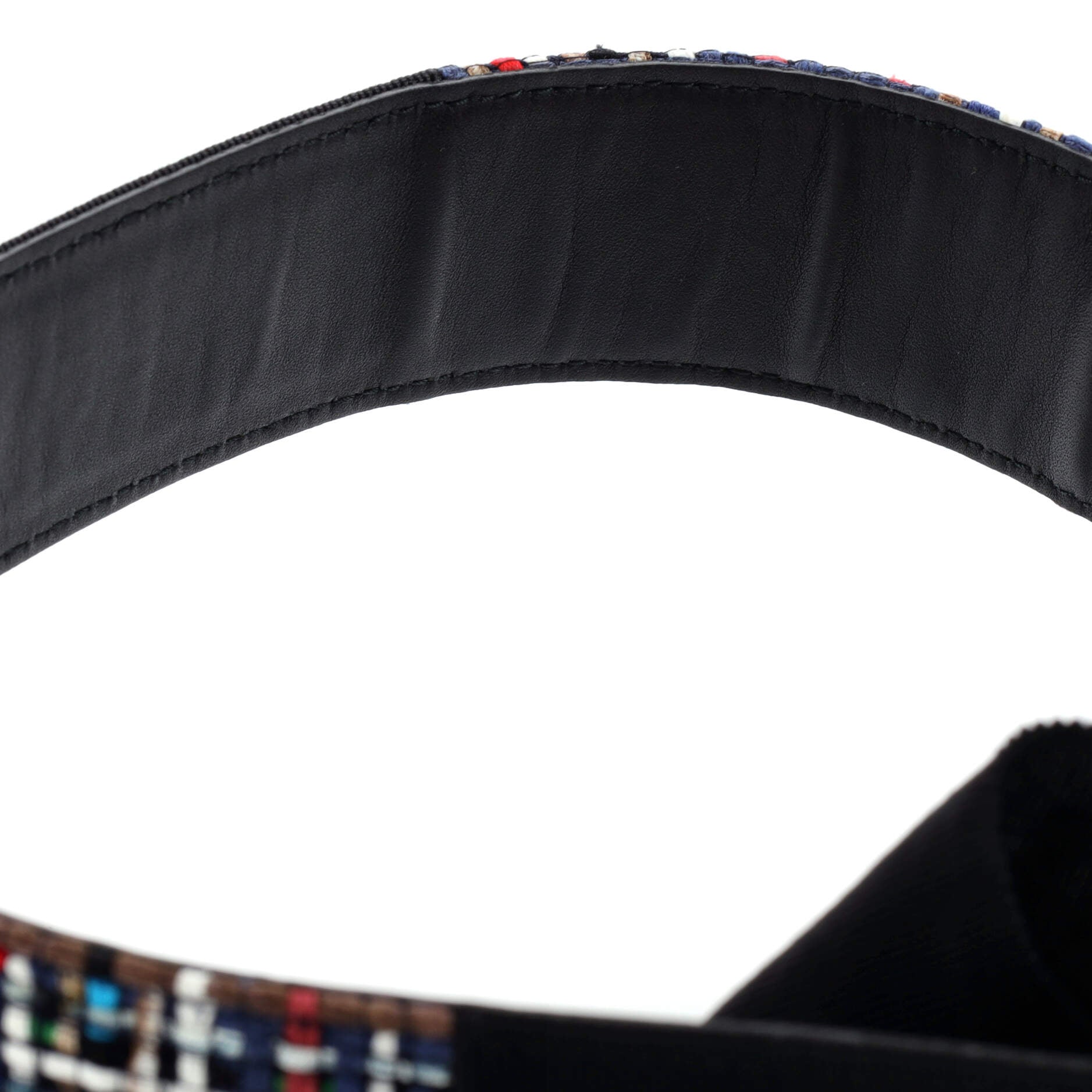 Logo Tie Belt Tweed and Grosgrain Wide 195