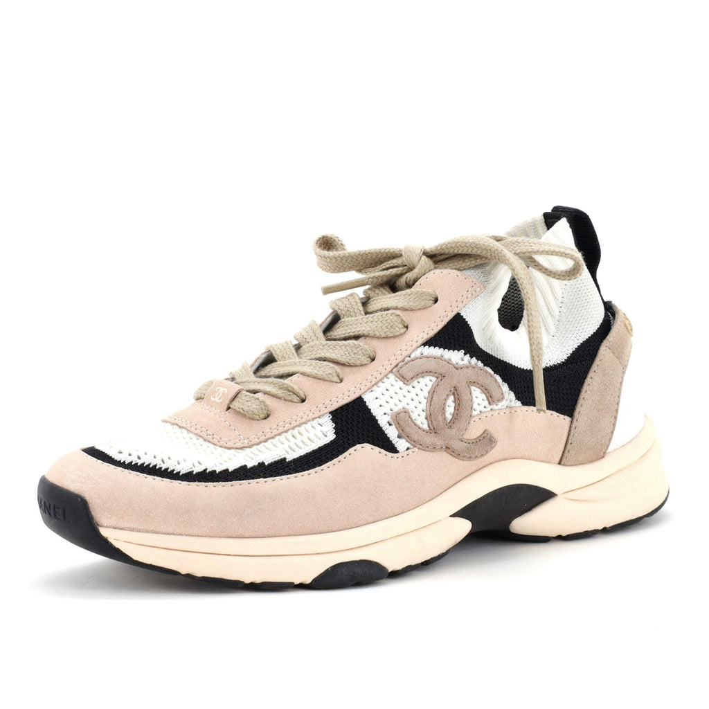 Women's CC Low-Top Sneakers Suede and Mesh
