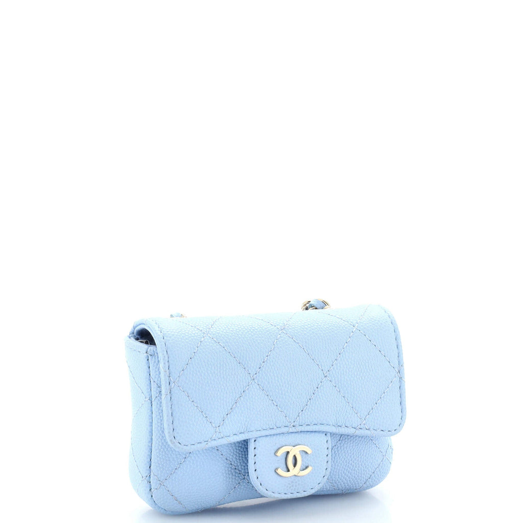 Classic Flap Chain Belt Bag Quilted Caviar Mini