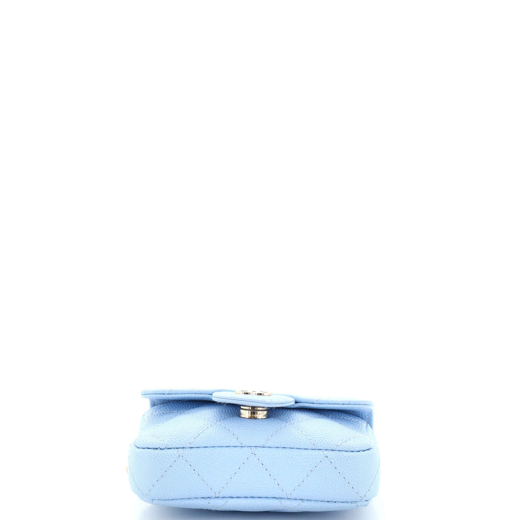 Classic Flap Chain Belt Bag Quilted Caviar Mini