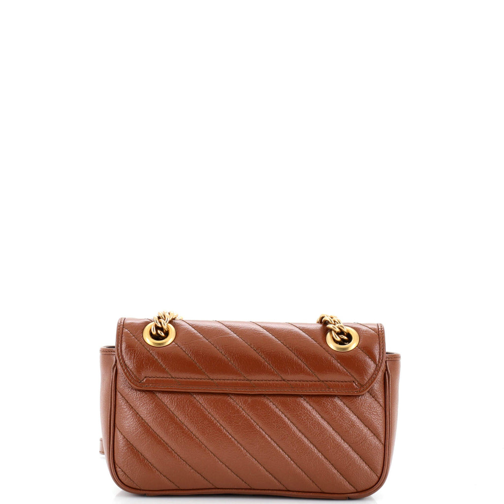 GG Marmont Flap Bag Diagonal Quilted Leather Mini