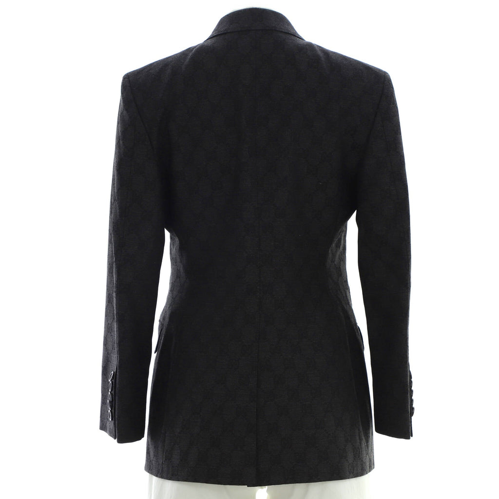 Women's Double Breasted Blazer GG Wool Jacquard