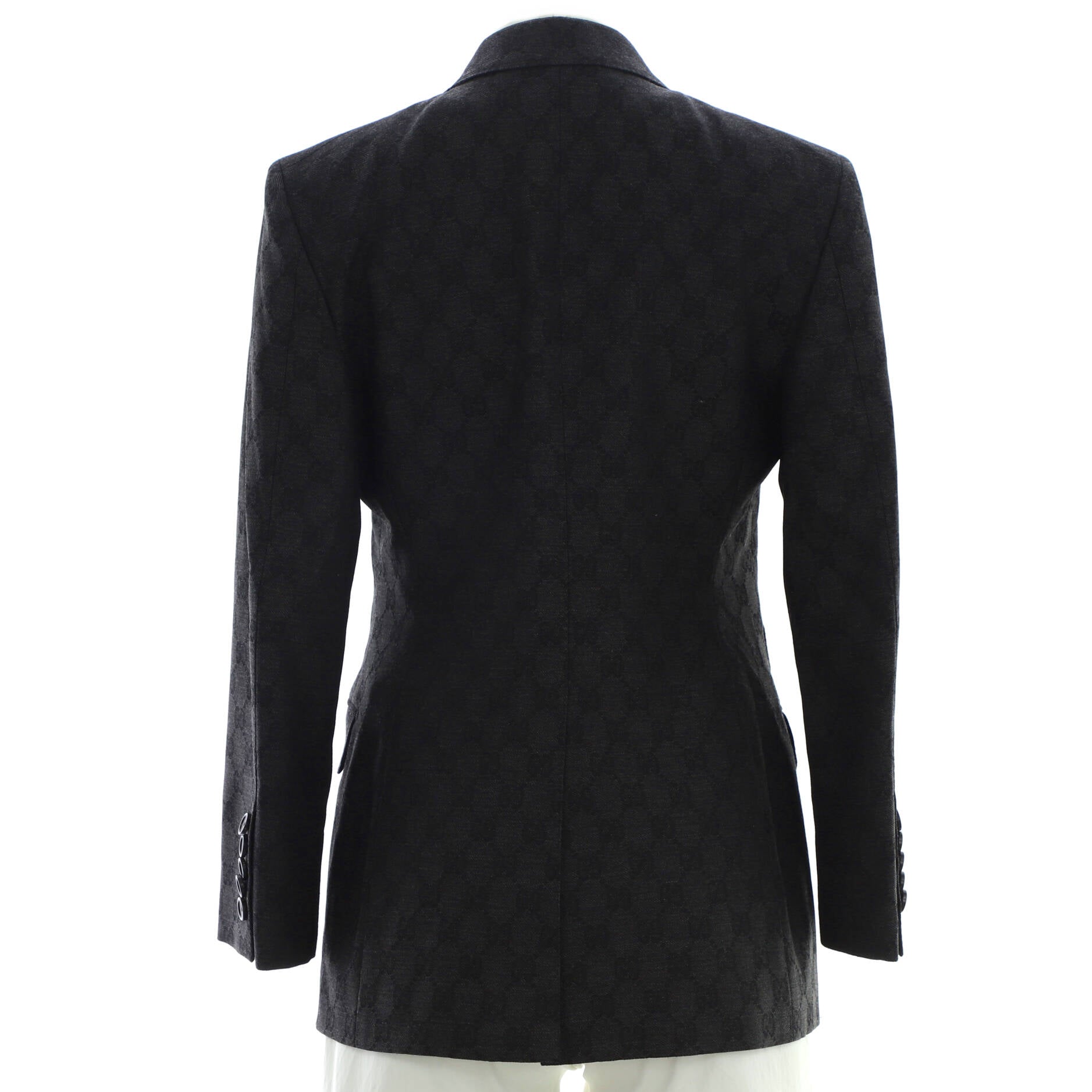 Women's Double Breasted Blazer GG Wool Jacquard