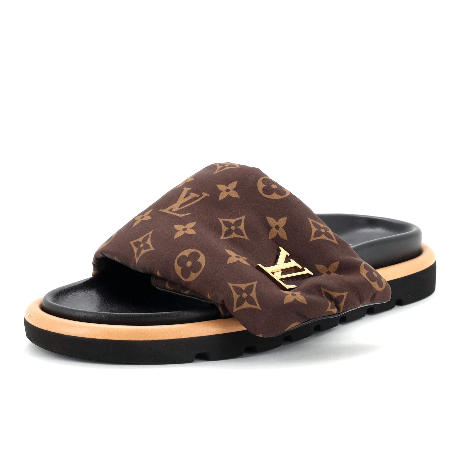 Women's Pool Pillow Comfort Mule Sandals Monogram Nylon