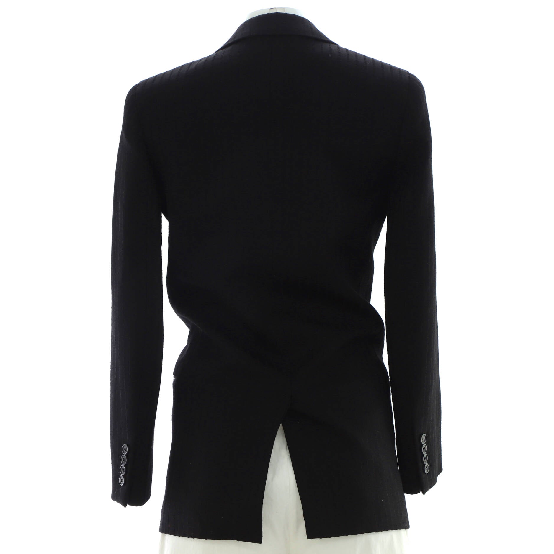 Women's Striped Double Breasted Blazer Wool