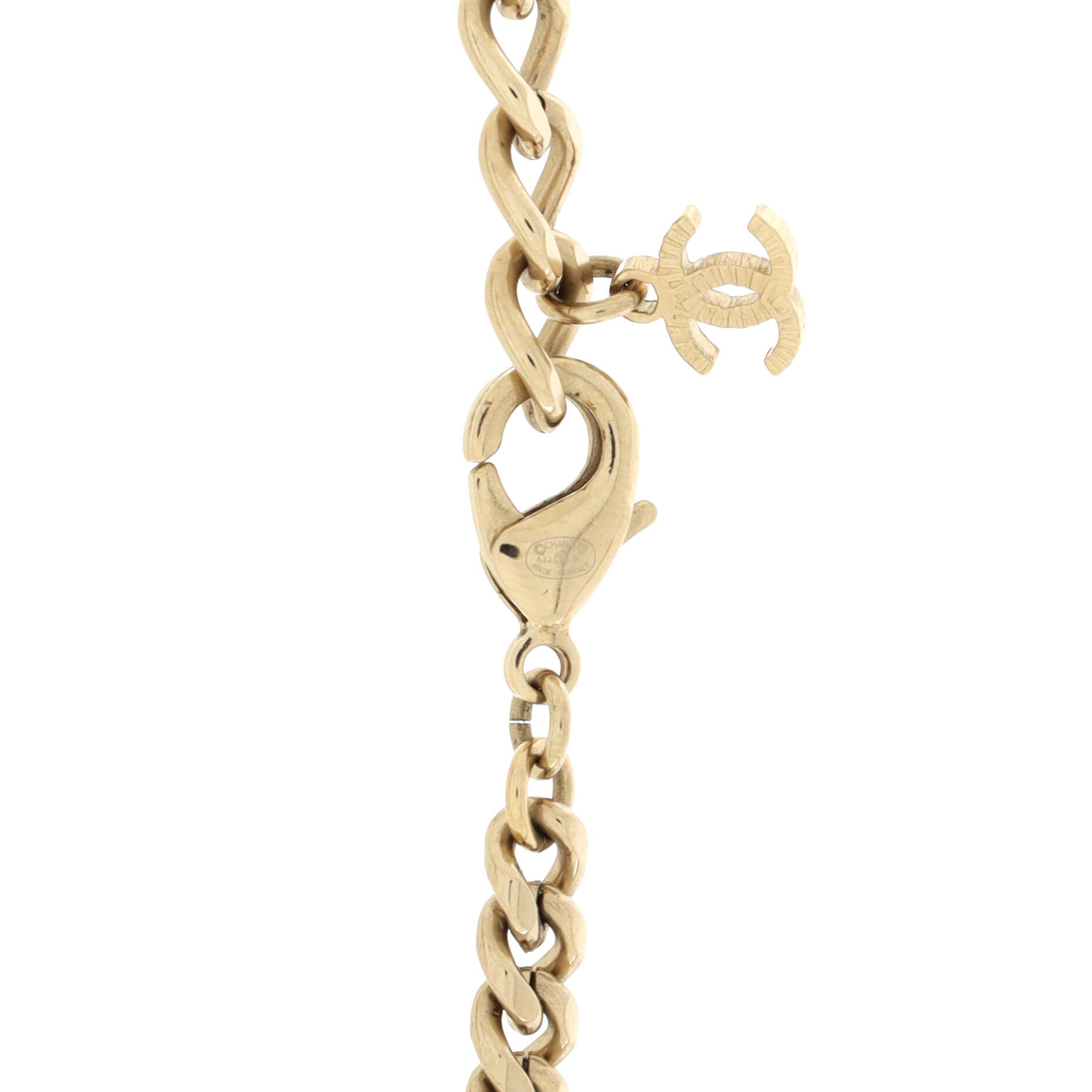 CC No.5 Perfume Bottle Pendant Short Necklace Metal with Resin and Crystals