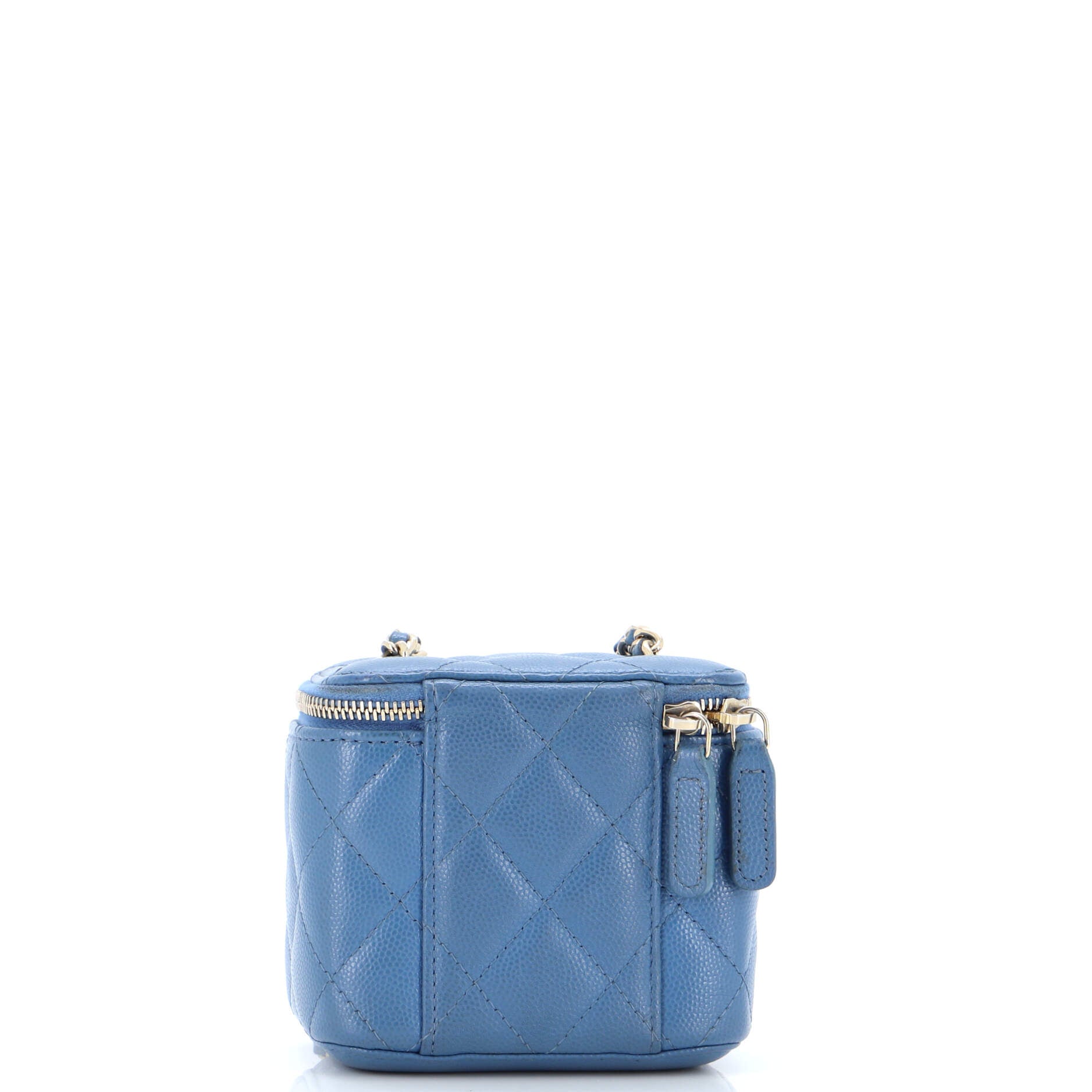 Classic Vanity Case with Chain Quilted Caviar Mini