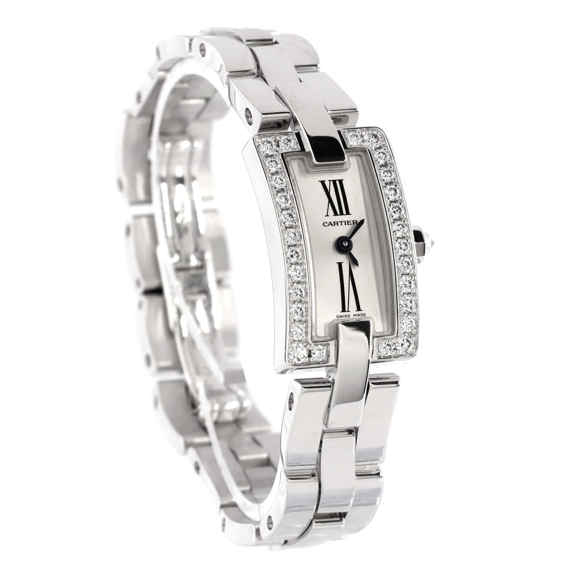 Ballerine Quartz Watch White Gold with Diamond Bezel 14