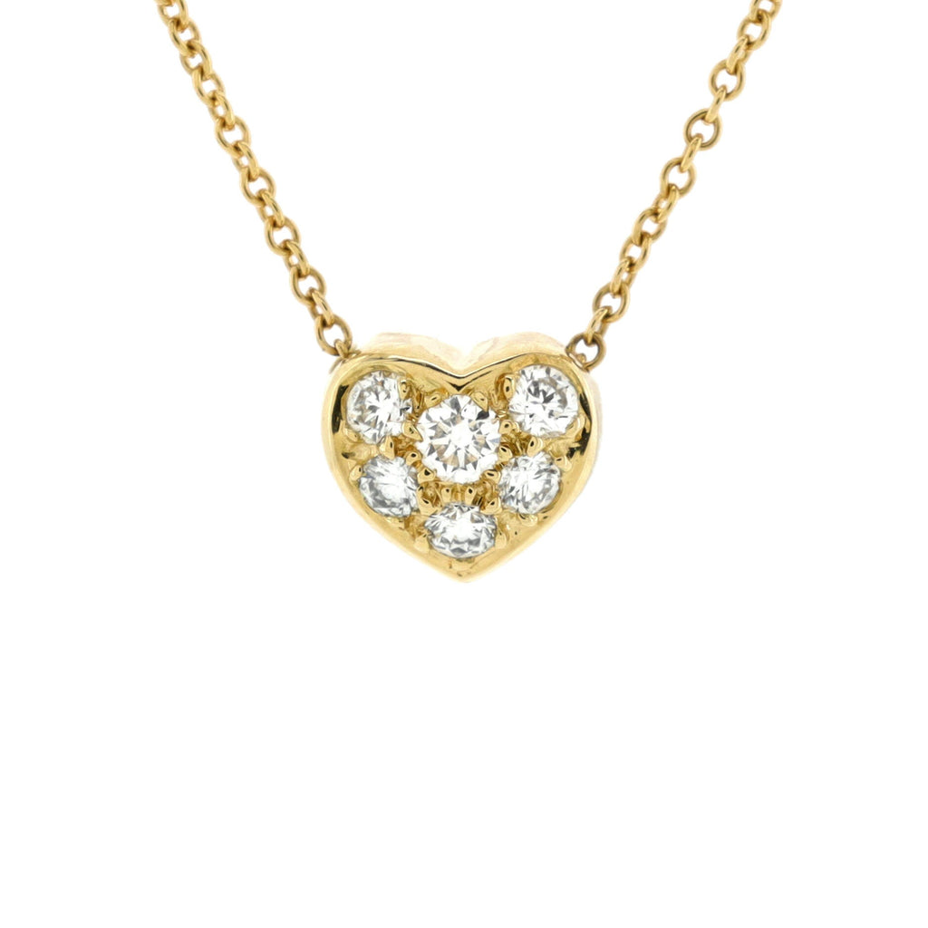 Heart Pendant Necklace 18K Yellow Gold with Diamonds