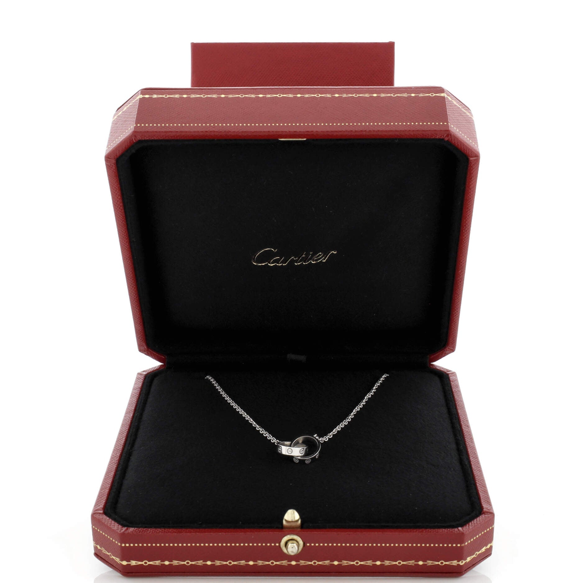 Love Interlocking Necklace 18K White Gold