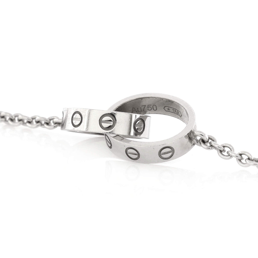Love Interlocking Necklace 18K White Gold