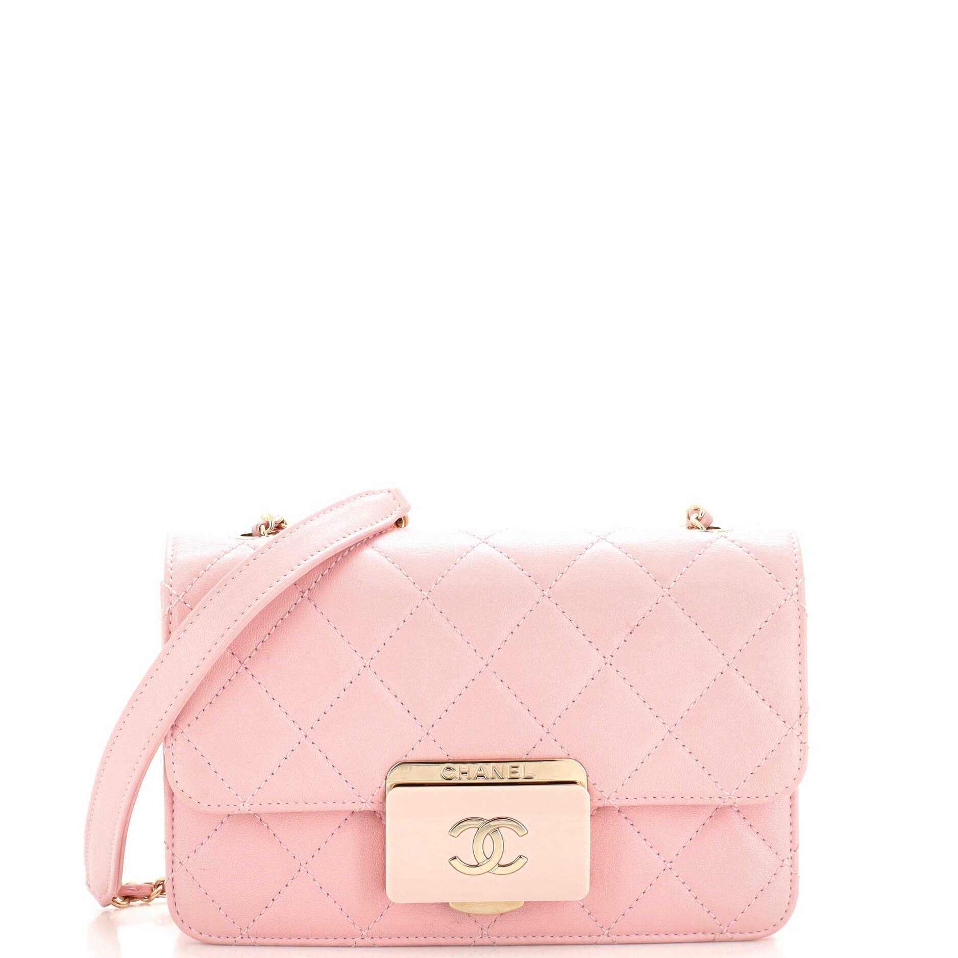 Beauty Lock Flap Bag Quilted Sheepskin Mini