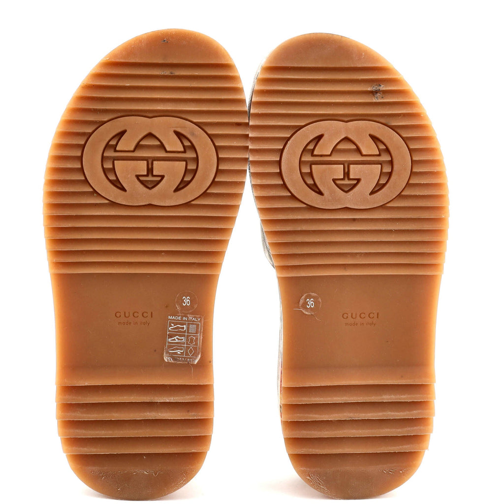 Women's Angelina Platform Slide Sandals Printed GG Coated Canvas