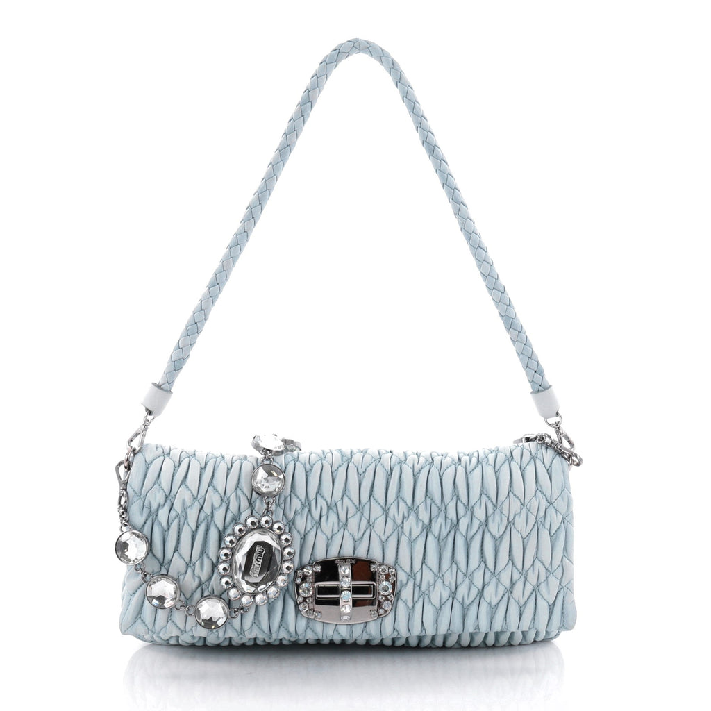 Crystal Clutch Matelasse Leather Medium