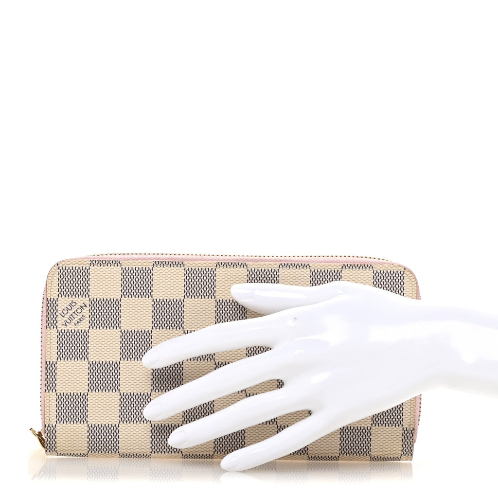 Damier Azur Zippy Wallet Rose Ballerine