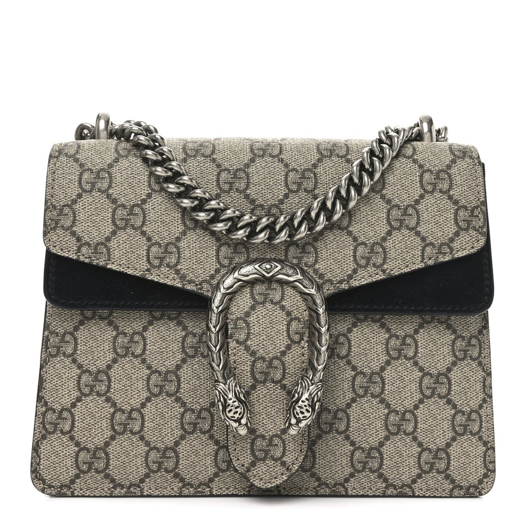 GG Supreme Monogram Mini Dionysus Shoulder Bag Black