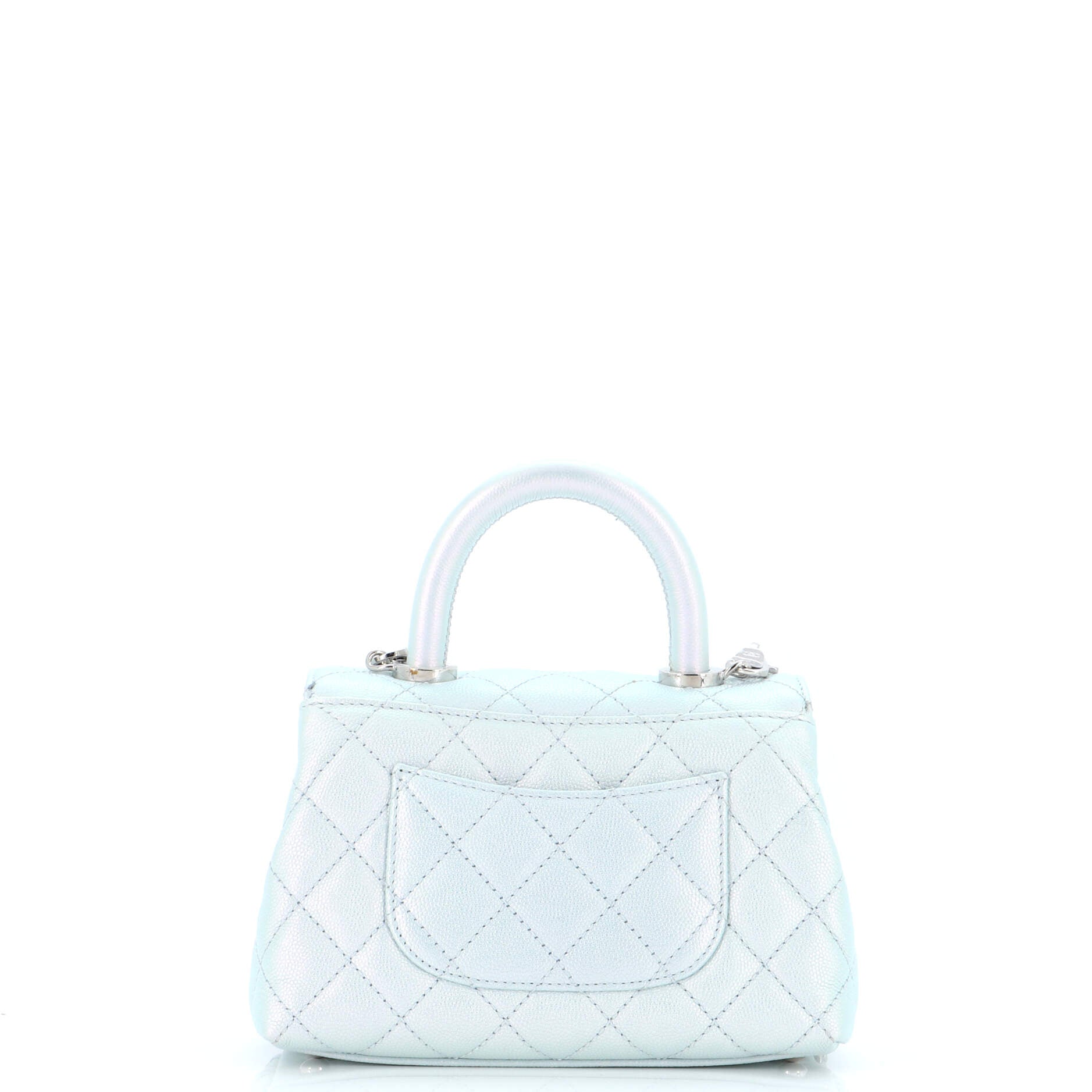 Coco Top Handle Bag Quilted Iridescent Caviar with Gradient Hardware Extra Mini