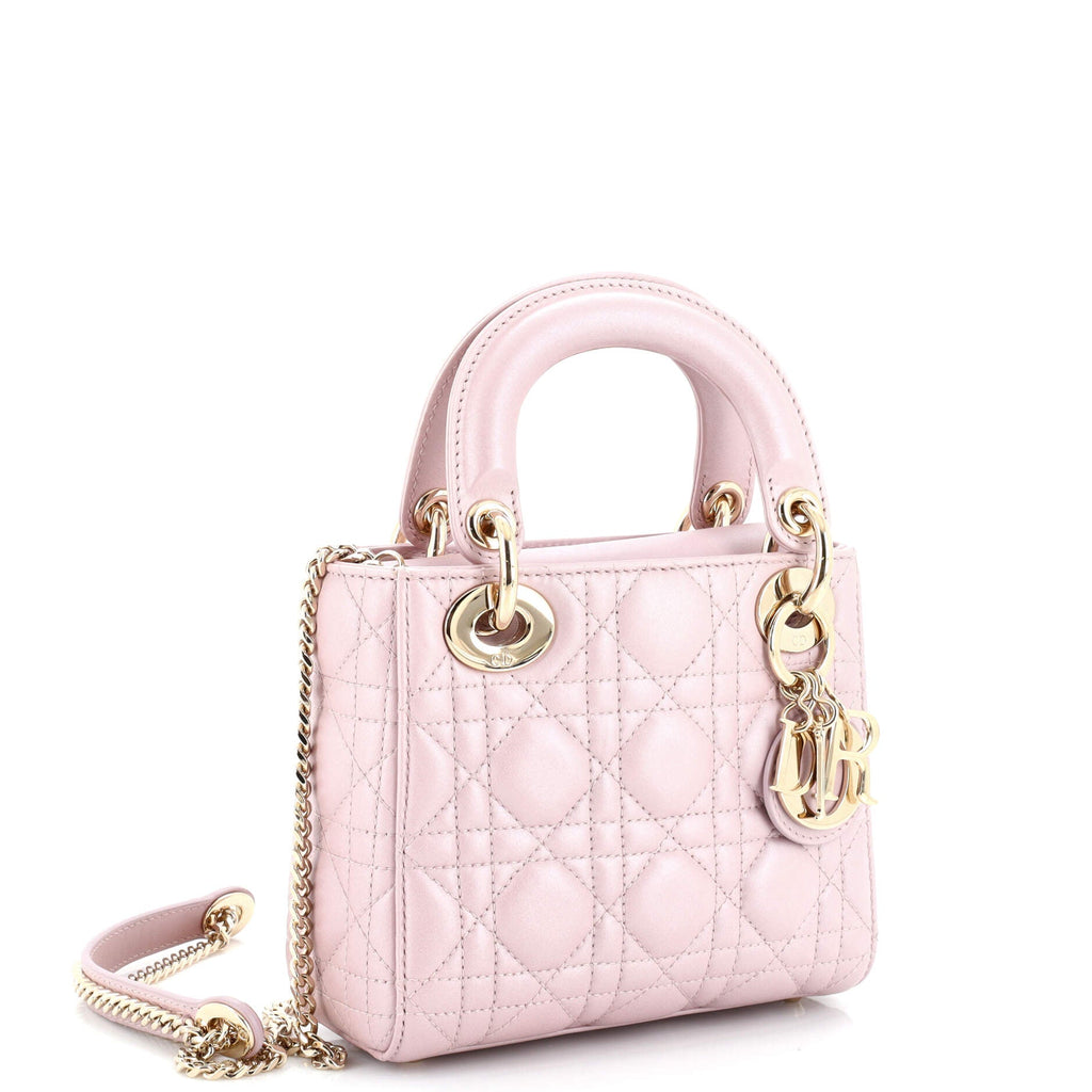 Lady Dior Chain Bag Cannage Quilt Lambskin Mini