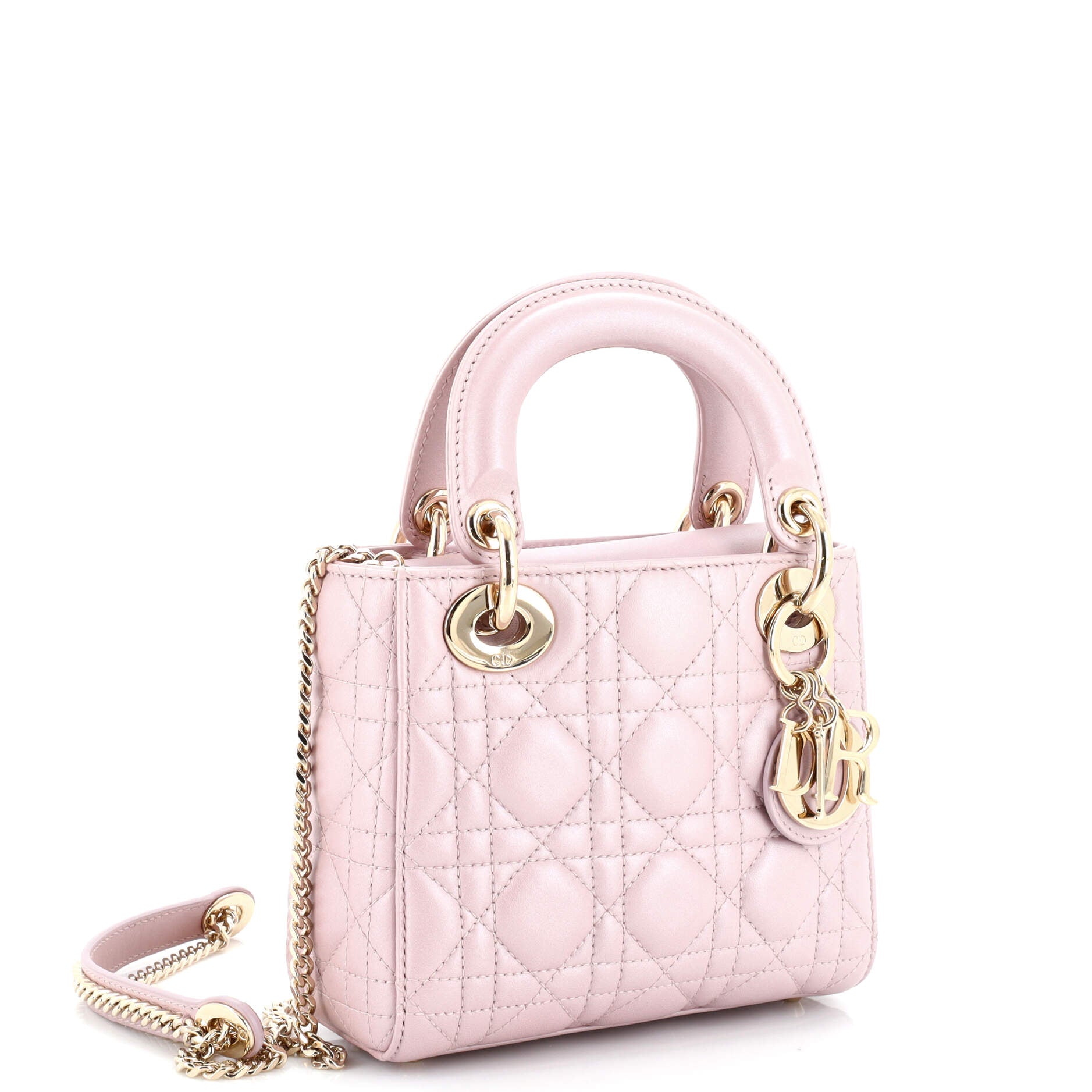 Lady Dior Chain Bag Cannage Quilt Lambskin Mini