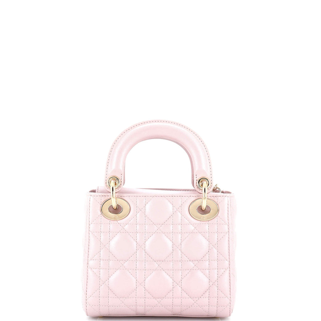 Lady Dior Chain Bag Cannage Quilt Lambskin Mini
