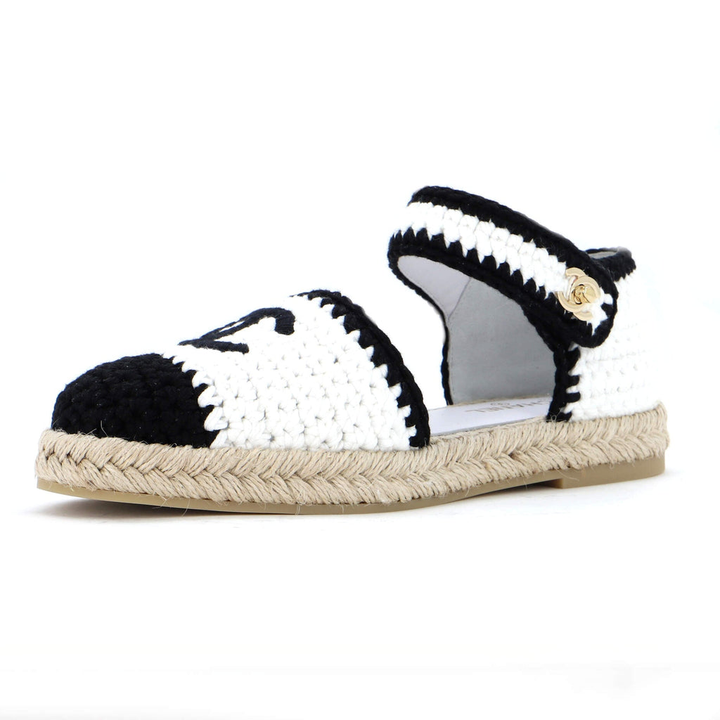 Women's CC Cap Toe Ankle Strap Espadrilles Braided Knit