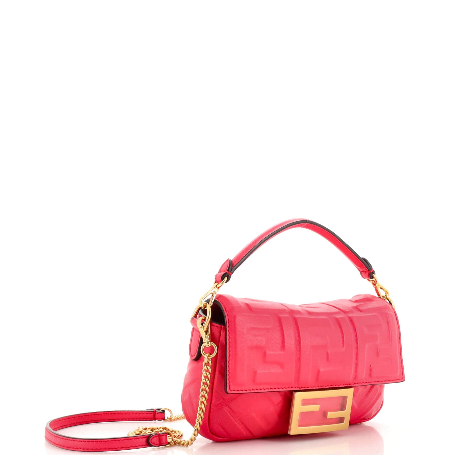Baguette NM Bag Zucca Embossed Leather Mini