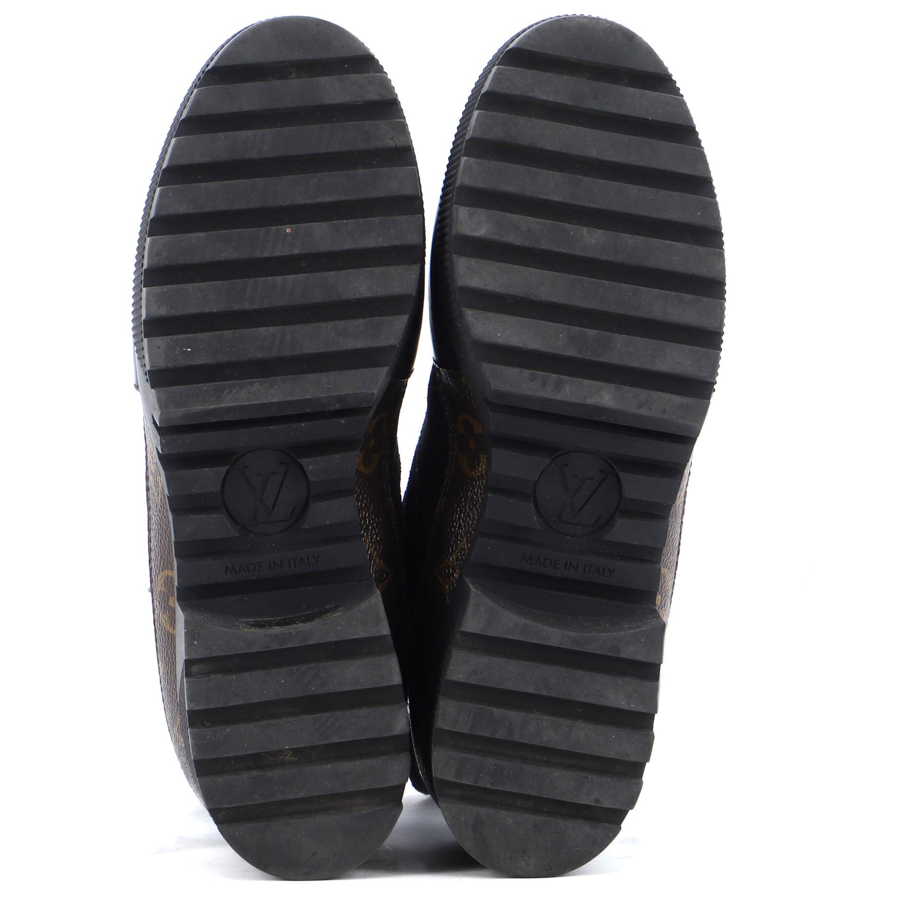 Women's Laureate Platform Desert Boots Suede with Monogram Canvas