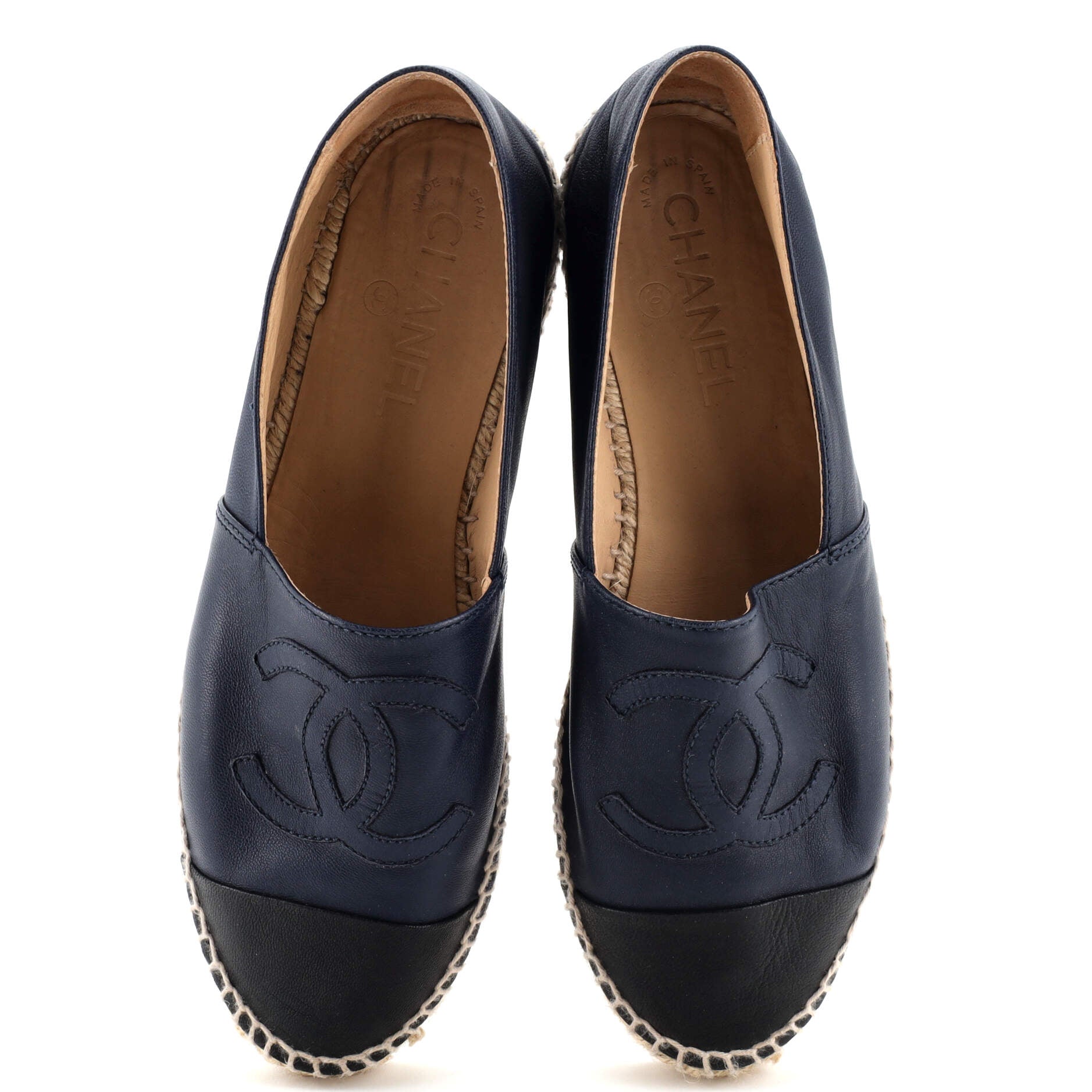 Women's CC Cap Toe Espadrilles Leather