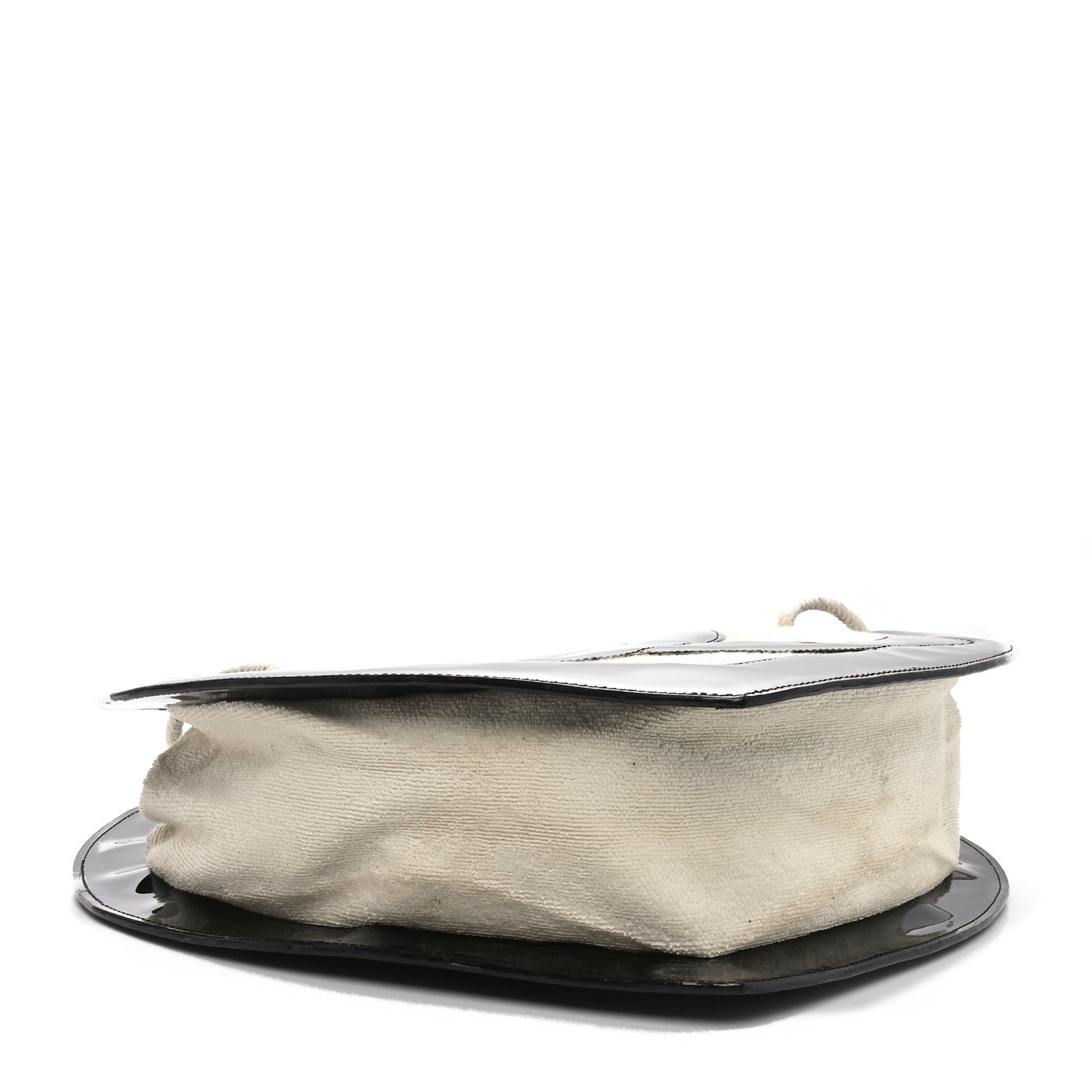 Patent Terry Ocean Drive Shoulder Bag Black White