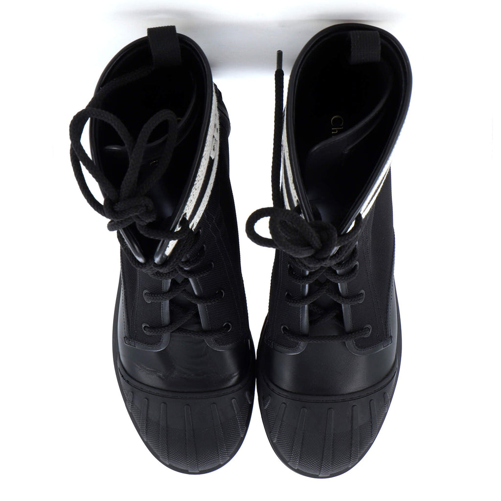 Women's D-Major Ankle Boot Technical Fabric with Leather and Rubber