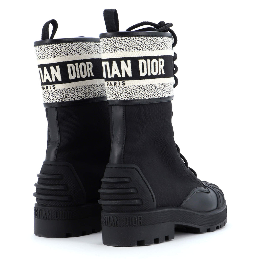 Women's D-Major Ankle Boot Technical Fabric with Leather and Rubber