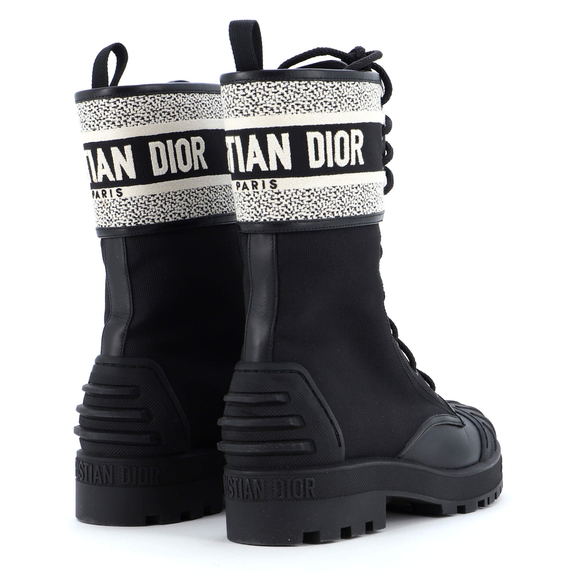 Women's D-Major Ankle Boot Technical Fabric with Leather and Rubber