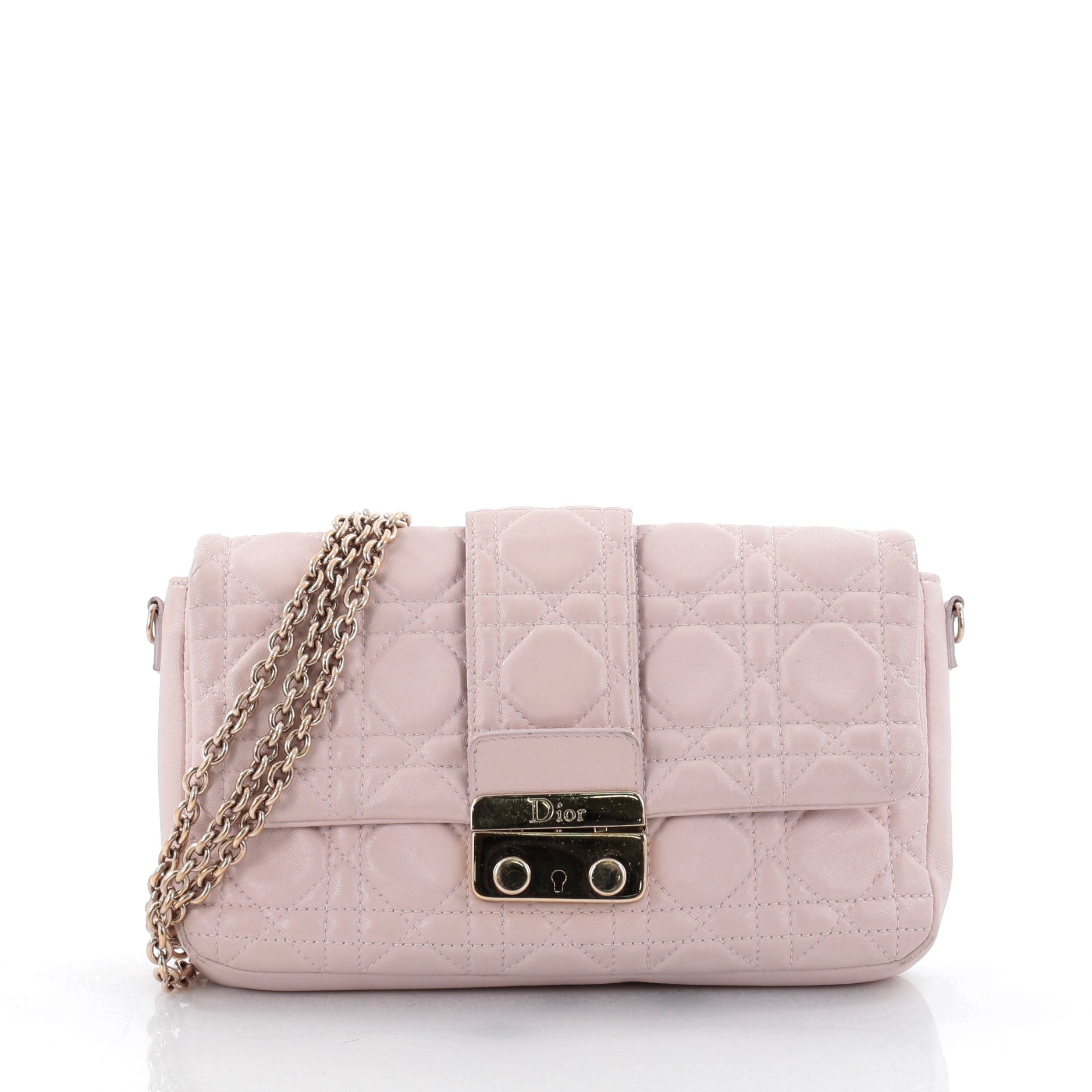 New Lock Pouch Cannage Quilt Lambskin Mini
