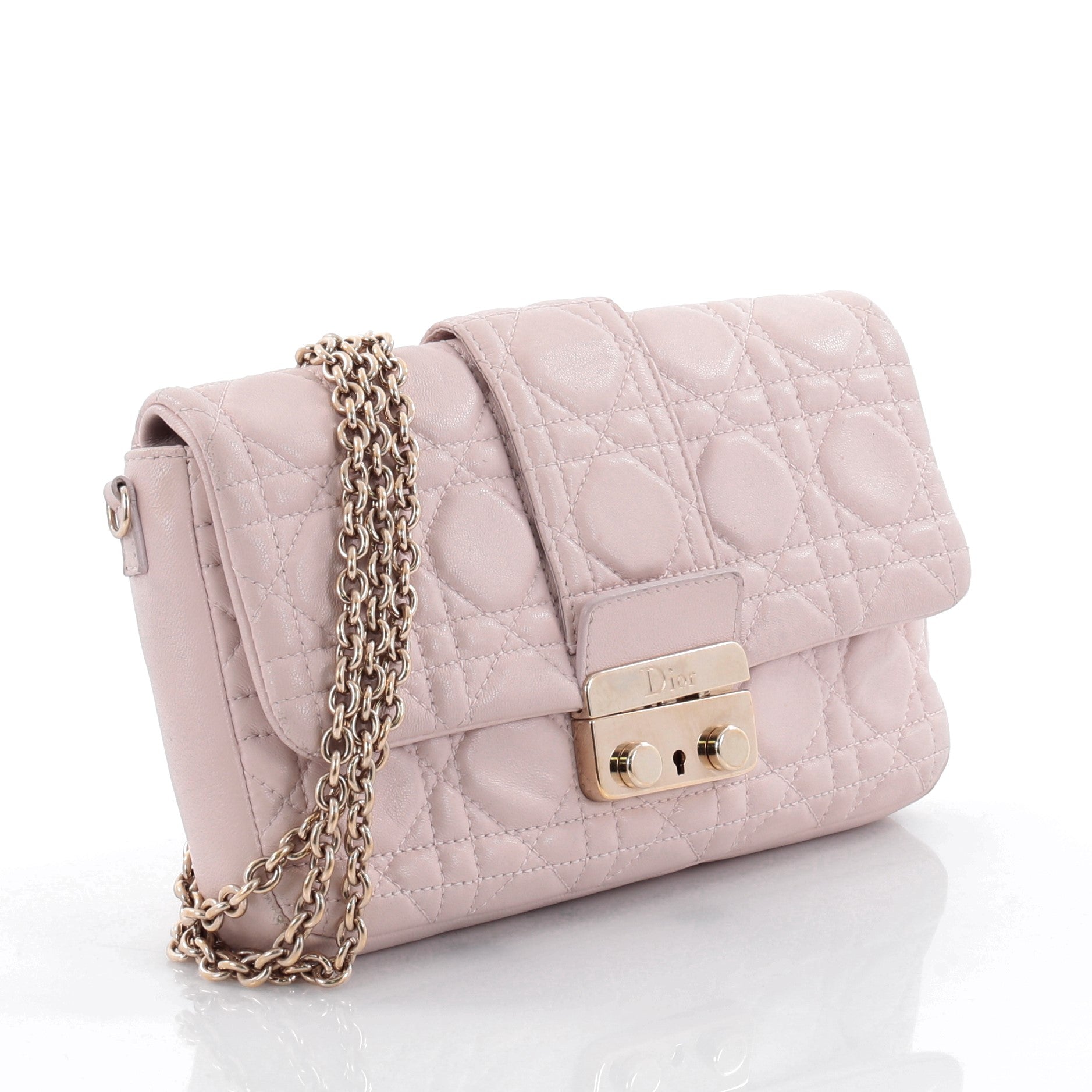New Lock Pouch Cannage Quilt Lambskin Mini