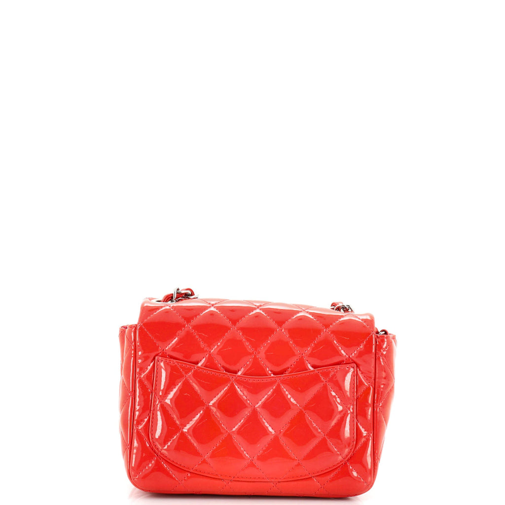Square Classic Single Flap Bag Quilted Patent Mini