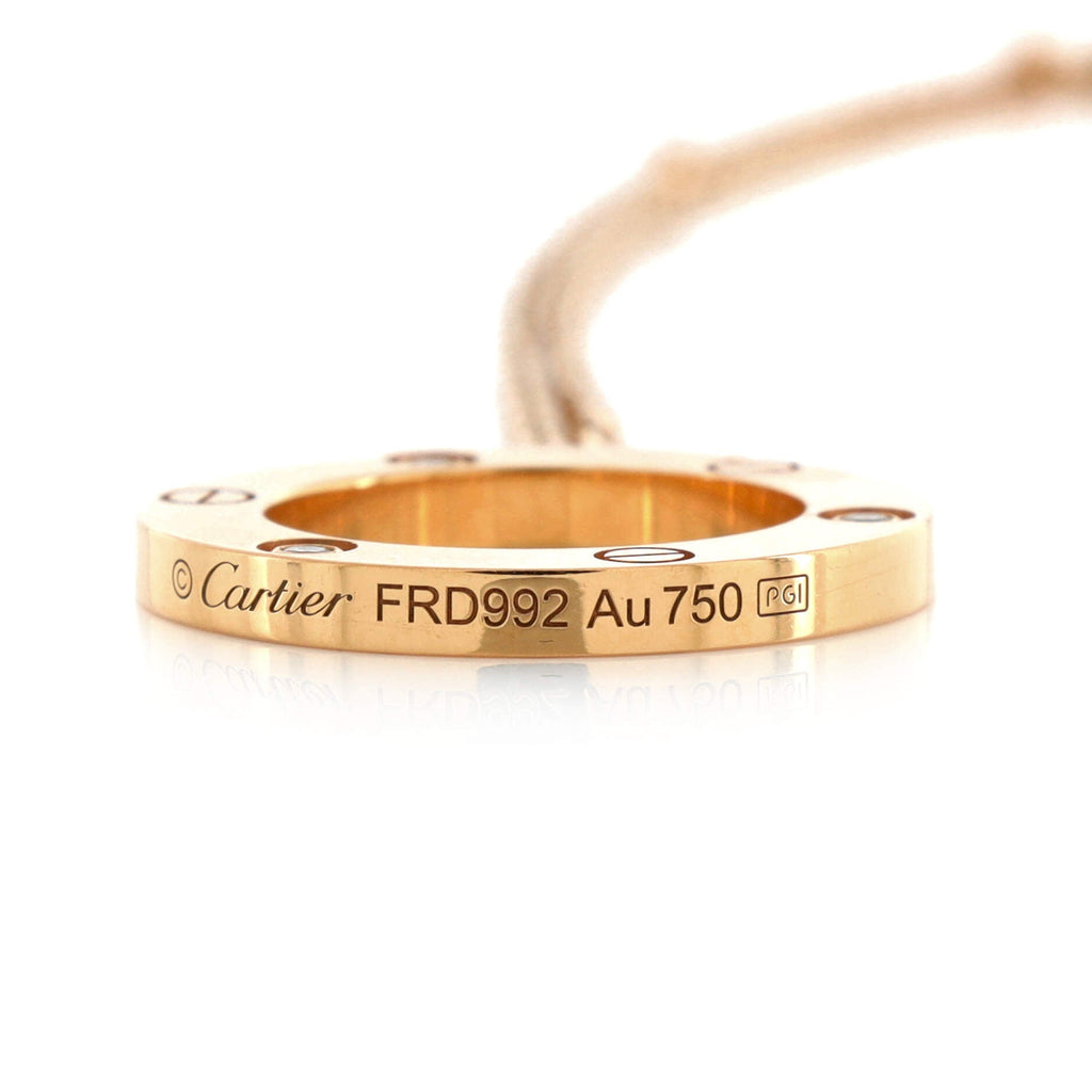 3 Diamonds Love Pendant Necklace 18K Rose Gold and Diamonds
