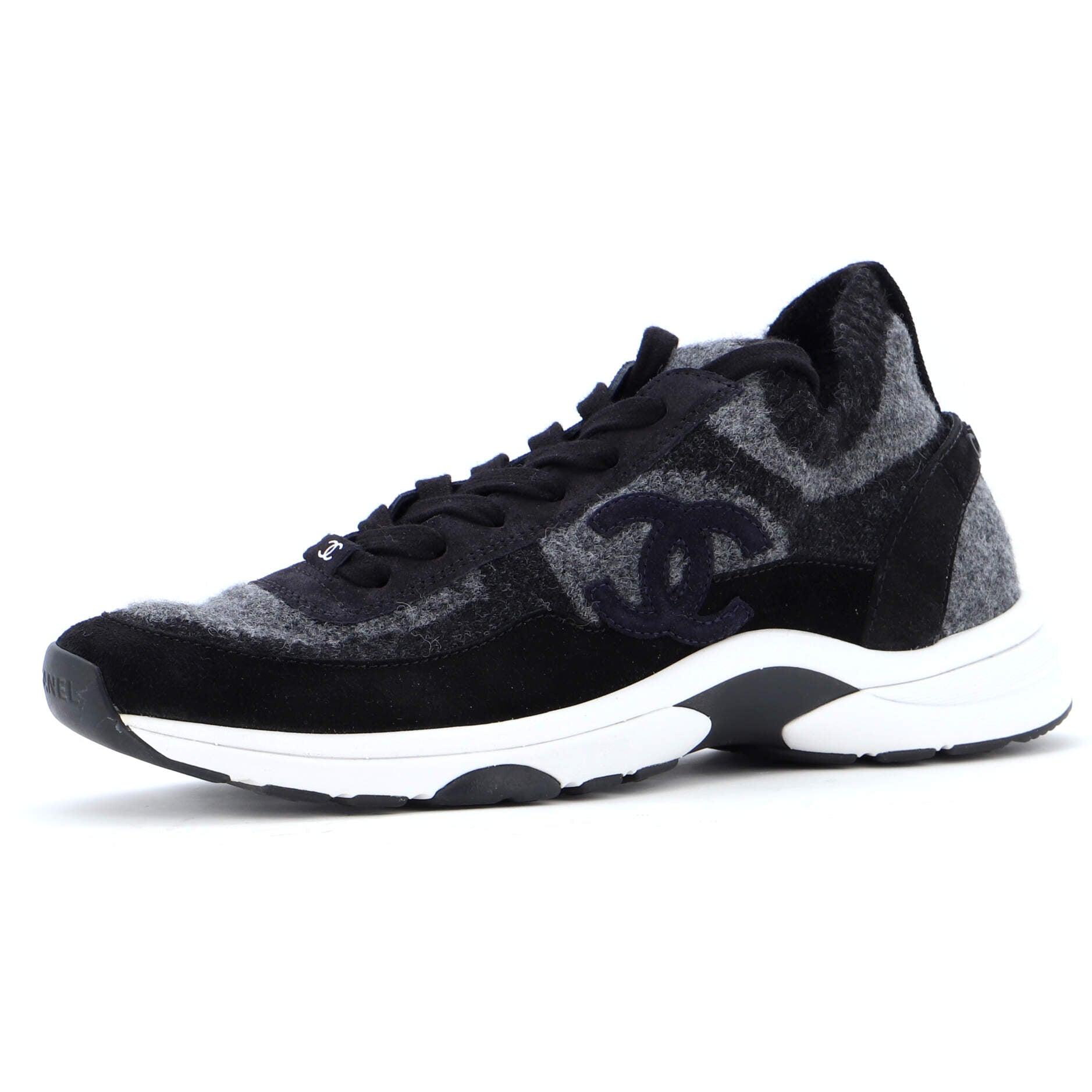 Women's CC Low-Top Sneakers Suede and Knit Fabric